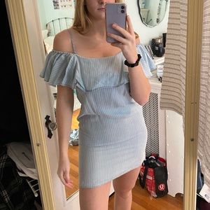 Romeo and Juliet Blue and White Striped Dress